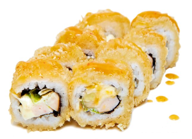 Теплый ролл с курицей